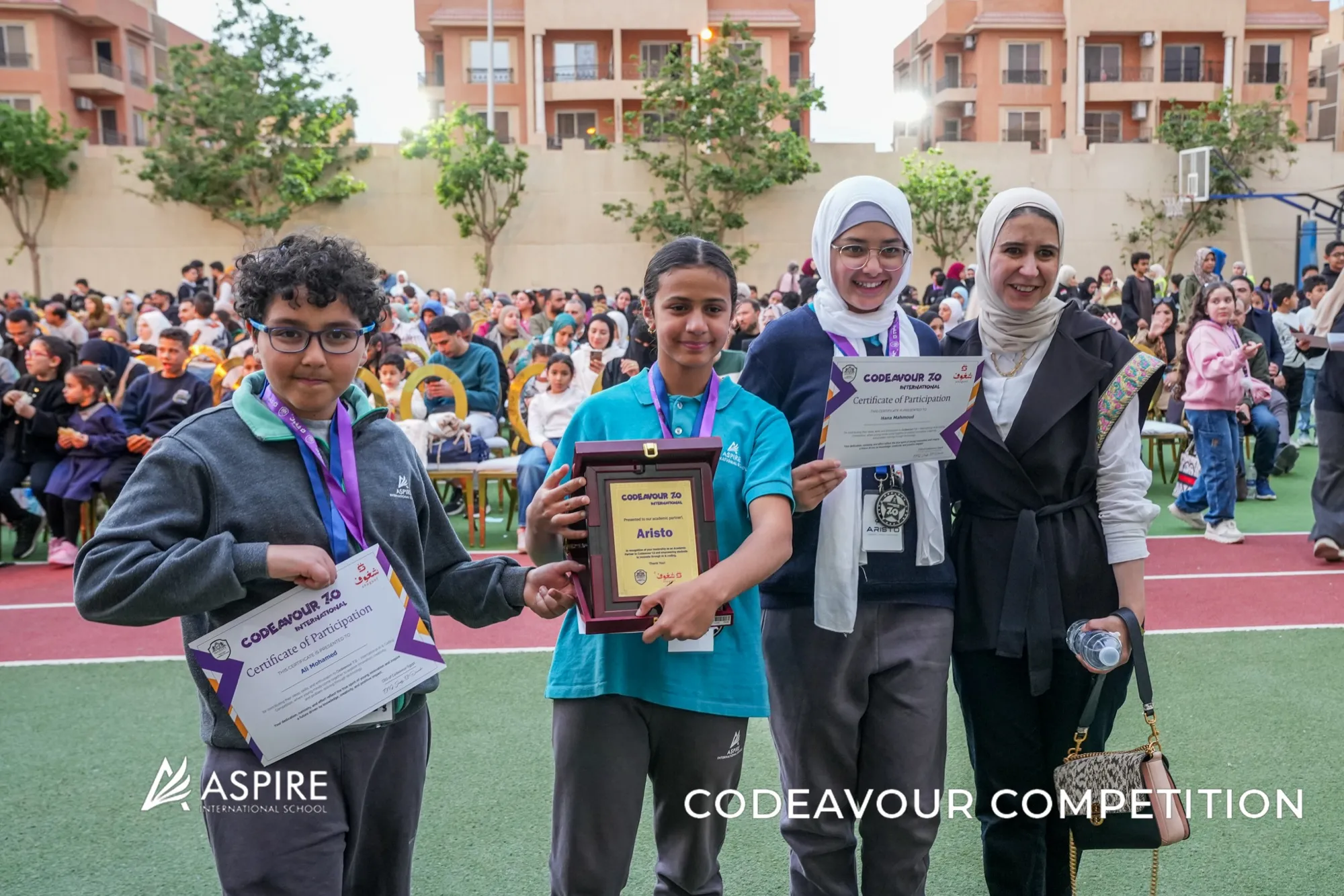Students competing in the CodeAvour global STEM competition