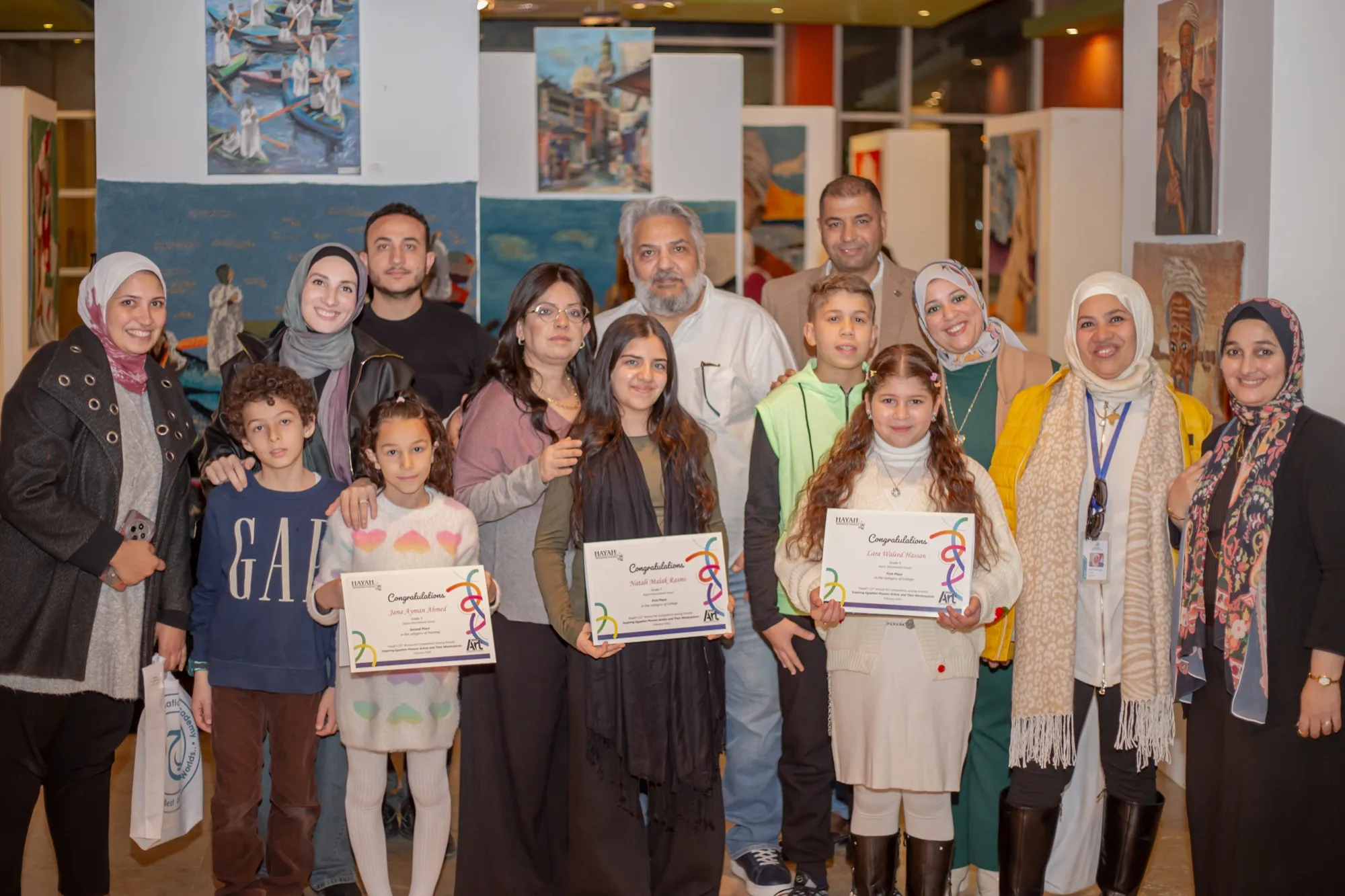 Students at the Hayah Art Competition
