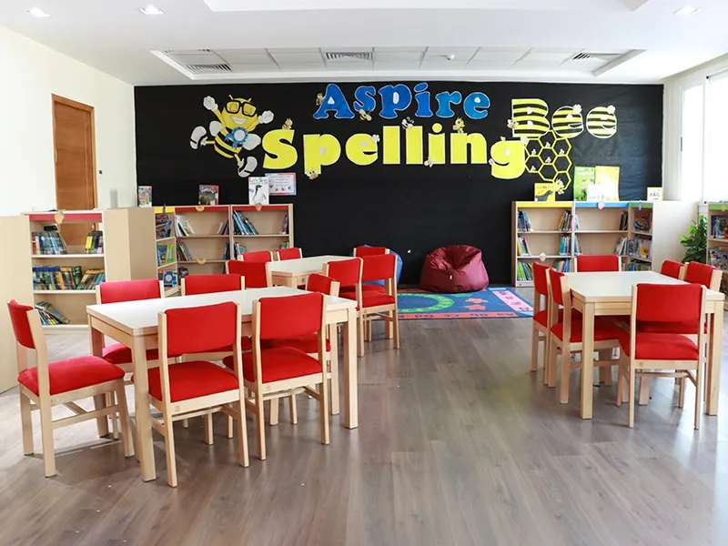 Students reading in the Aspire library